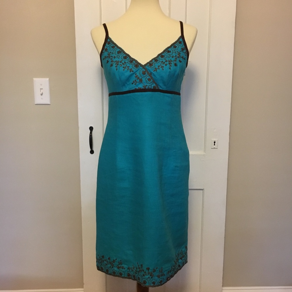 Worn once!  Donna Morgan linen party dress